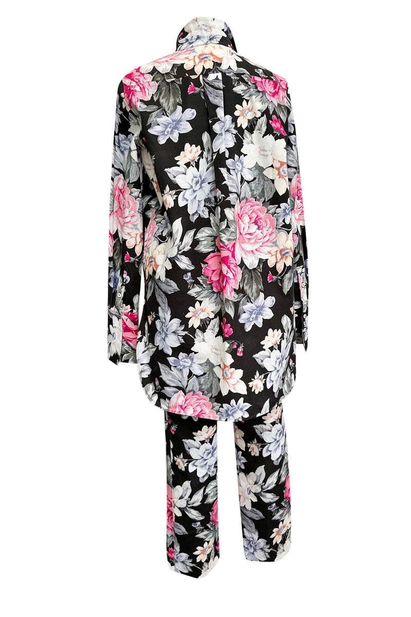 Well Documented Resort 2012 Celine by Phoebe Philo Floral Top or Jacket & Cropped Pant Suit