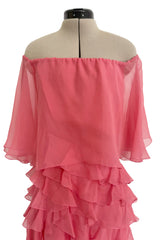 Fall 2010 Valentino Maria Grazia Chiuri & Pierpaolo Piccioli Runway Look 37 Off Shoulder Ruffle Dress