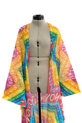 Dreamy 2024 Valentino Special Escape Summer Capsule Cotton Chevron & Logo Print Cover Up Overdress