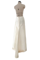 Extraordinary Spring 2001 Original Valentino Runway Look 73 Sequin Top & Ivory Silk Skirt Set