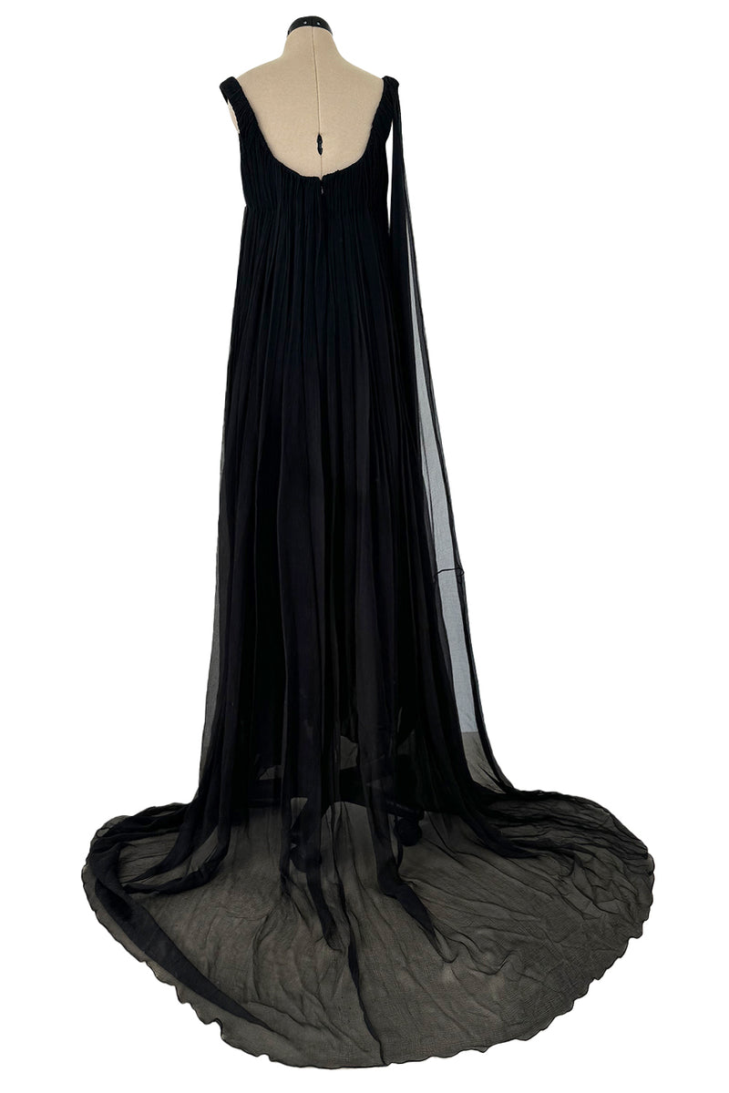 Extraordinary Fall 2008 Alexander McQueen 'The Girl Who Lived in the Trees' Silk Chiffon Trained Dress