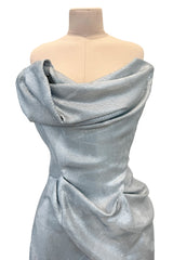 Limited Edition 2012 Vivienne Westwood Red Carpet Capsule Collection Silver Sequin Strapless Dress