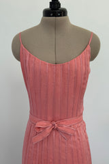 Chanel 1975-76 Haute Couture Top Stiched Pink with Belt - 13.5" W
