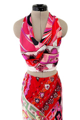 Amazing Spring 2012 Emilio Pucci by Peter Dundas Runway Look 12 Pucci Print Silk Top & Skirt Set