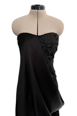 Fall 2008 Alexander McQueen 'The Girl Who Lived in a Tree' Strapless Draped Silk Dress w Elaborate Beading