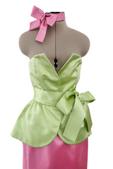 Yves Saint Laurent Spring 1985 Haute Couture Runway Pink & Mint Green Set