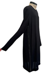 Chic & Simple Fall 2001 Gucci by Tom Ford Runway Look 20 Black Silk Side Zipper Sheath Dress