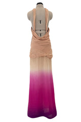 Prettiest Spring 2006 Christian Dior by John Galliano Pink Ombre Silk Chiffon Dress
