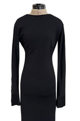 Incredible Fall 1998 Guy Laroche by Alber Elbaz Runway Black Jersey Reissue of the Mireille Darc Backless Dress