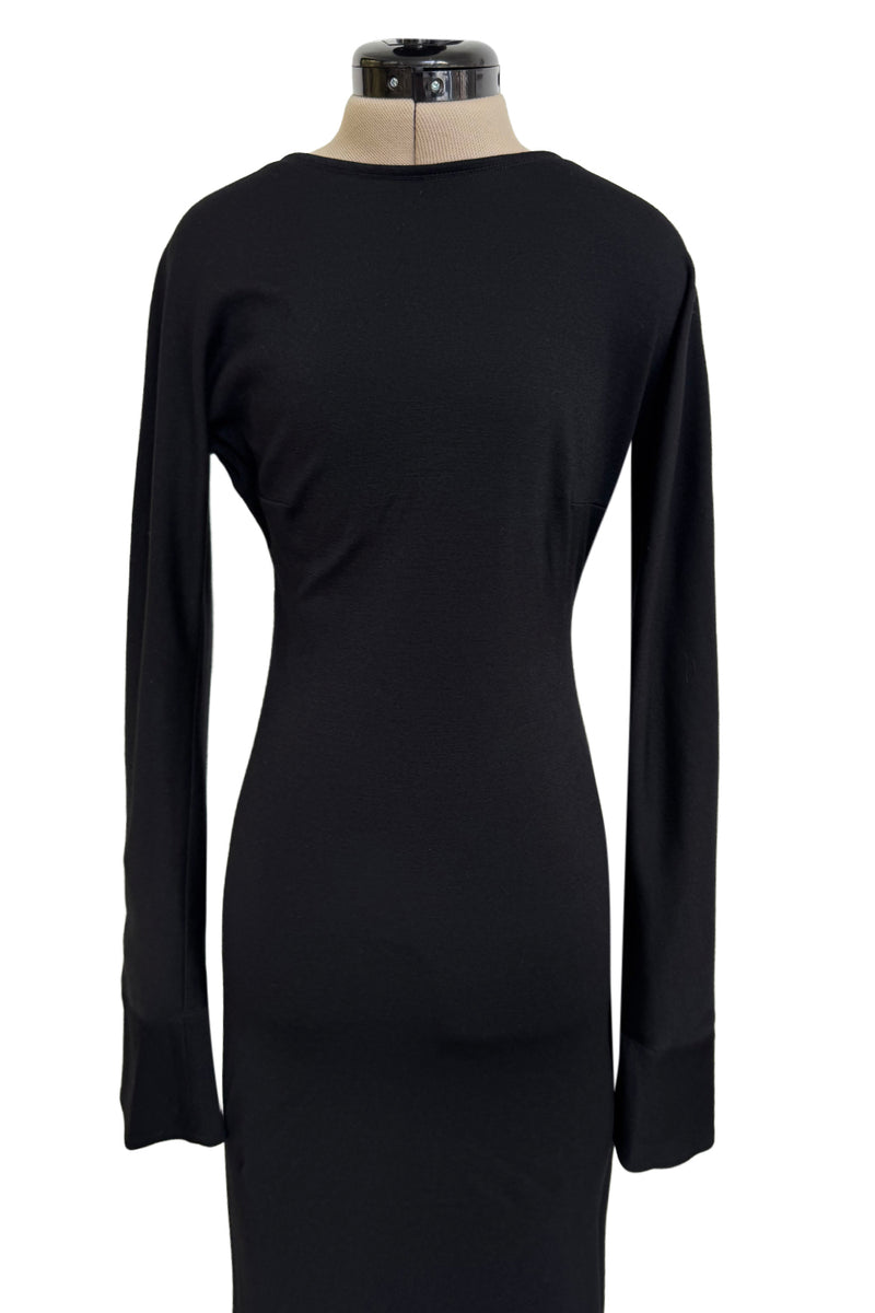 Incredible Fall 1998 Guy Laroche by Alber Elbaz Runway Black Jersey Reissue of the Mireille Darc Backless Dress