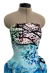 Gorgeous Fall 2013 Mary Katrantzou Runway Print From Look 18 Strapless Bubble Skirt Mini Dress