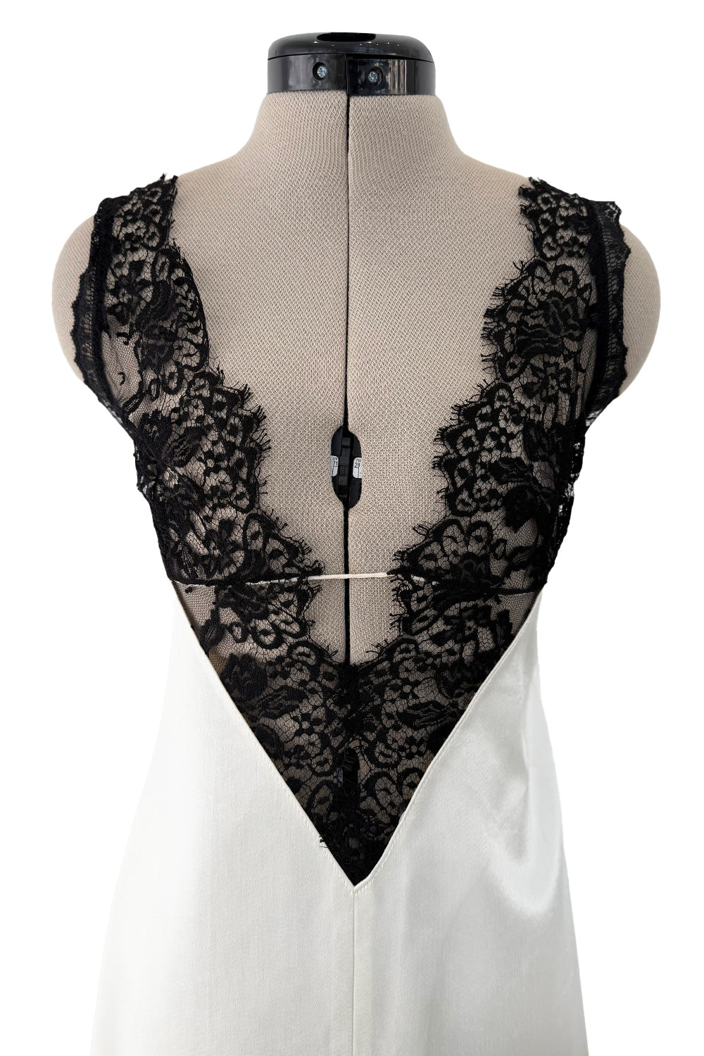 Spring 2016 Celine by Pheobe Philo Runway White Silk & Black Lace