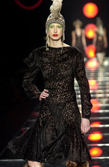 Amazing Fall 2002 Christian Dior by John Galliano Runway Look 32 Bias Cut Silk Velvet Devore Backless Dress