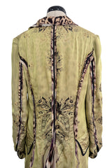 Fall 2004 Roberto Cavalli Runway Look 31 Multiple Prints & Layered Silk Chiffon Great Coat Jacket