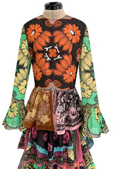 Iconic Spring 2015 Valentino Printed Tiered Runway Dress by Maria Grazia Chiuri & Pier Paolo Piccioli