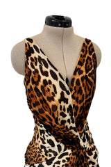 Spring 2008 Christian Dior by John Galliano Runway Look 29 Version Leopard Silk Chiffon Dress