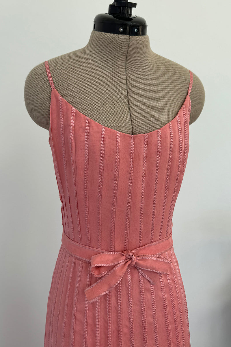 Chanel 1975-76 Haute Couture Top Stiched Pink with Belt - 13.5" W