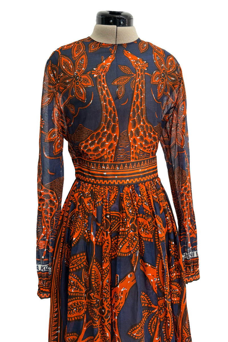 Spring 2016 Valentino by Pierpaolo Piccioli & Maria Grazia Chiuri Runway Look 50 Giraffe Printed Cotton Dress