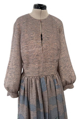 Chic Cruise 2020 Christian Dior by Maria Grazia Chiuri Runway Look 107 Metallic Print Dress w Full Sleeves