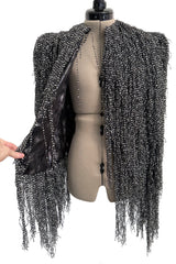 Incredible Fall 2009 Giorgio Armani Prive Haute Couture Runway Look 10 Silk Fringed Jacket