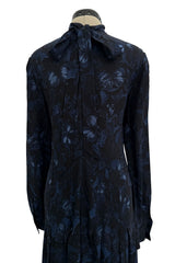Pre-Fall 2015 Valentino by Pierpaolo & Piccioli & Maria Grazia Chiuri Blue Silk Dress w Butterfly Print