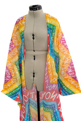 Dreamy 2024 Valentino Special Escape Summer Capsule Cotton Chevron & Logo Print Cover Up Overdress