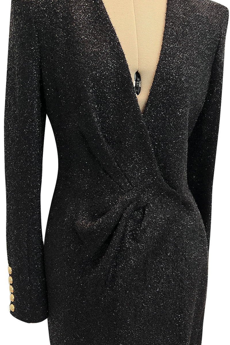 Gorgeous Fall 2013 Balmain by Olivier Rousteing New w Tags Metallic Eyelash Mini Dress