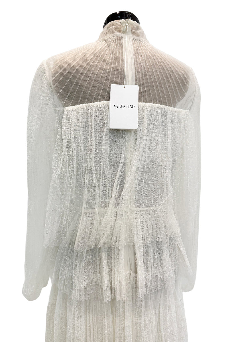 Prettiest Fall 2015 Valentino by Pierpaolo Piccioli & Maria Grazia Chiuri White Lace & Net Dress