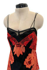 Resort 2011 Givenchy by Ricardo Tisci Look 5 Red Lace & Black Net Dress