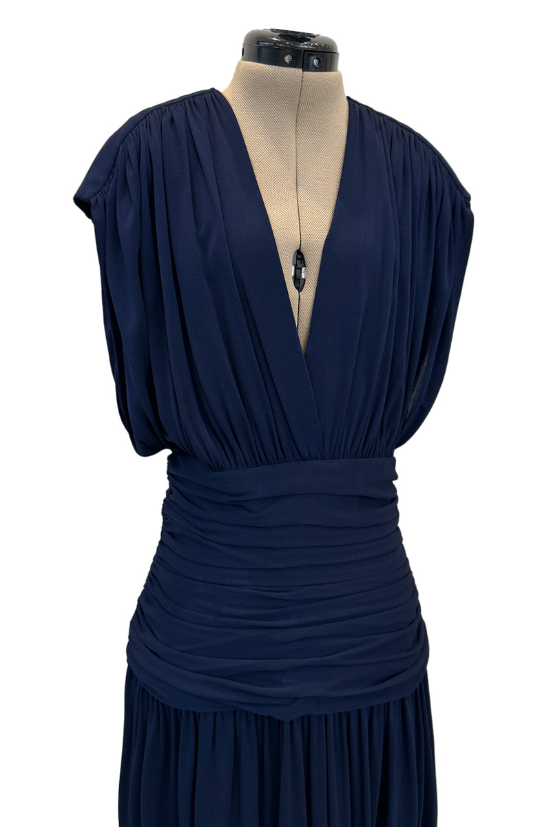 Blue silk yves cheap saint laurent wrap dress