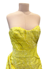 Rare Fall 2007 Nina Ricci by Olivier Theyskens Runway Look 38 Gold Metal Thread Dress