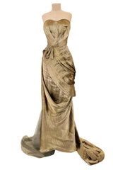 Iconic Spring 2008 Nina Ricci by Olivier Theyskens Runway Look 36 Gold Metal Thread Dress