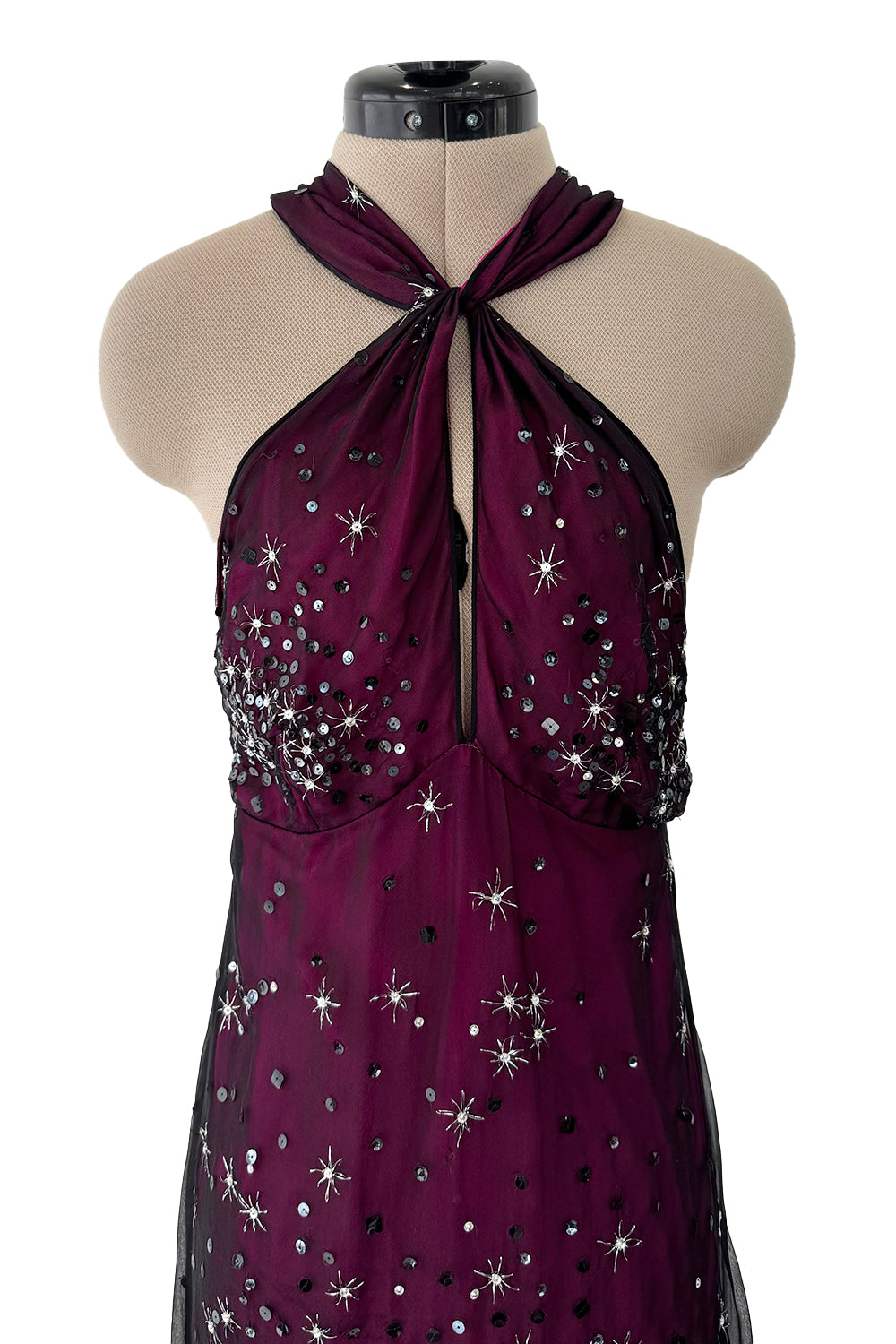 Rare Spring 1998 Gianni Versace Runway Silver Sequin & Thread Detail P –  Shrimpton Couture