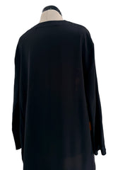 Pre-Fall 2022 Valentino by Pierpaolo Piccioli Black Silk Brilliant Dragon Printed Caftan Dress