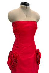 Modern Valentino by Pierpaolo Piccioli Homage to the Fall 2004 Runway Look 53 Strapless Red Silk Dress