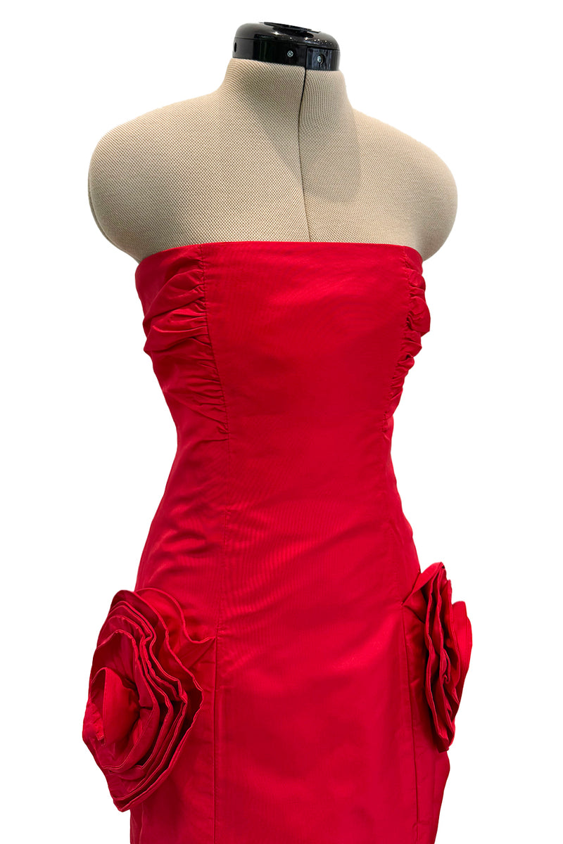 Modern Valentino by Pierpaolo Piccioli Homage to the Fall 2004 Runway Look 53 Strapless Red Silk Dress