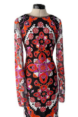 Fantastic Spring 2012 Emilio Pucci by Peter Dundas Runway Look 10 Coral Print Open Back Dress