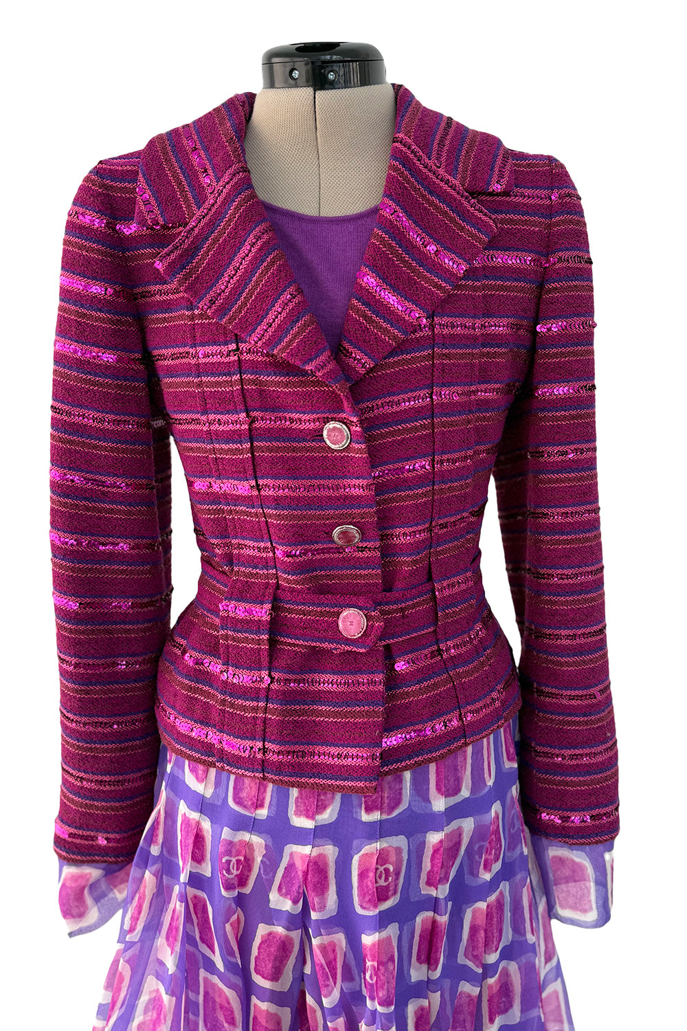 00s archive hyde着用LGB tweed jiletvest ジレ HAUTE COUTURE 1965 Lavallière Tweed Ensemble | Authentic