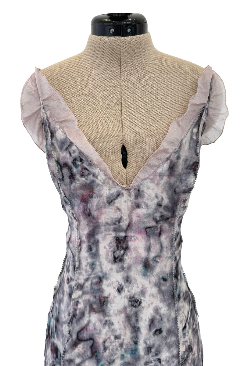 Outstanding Spring 2009 Nina Ricci by Olivier Theyskens Runway Look 12 Floral Printed Silk Dress