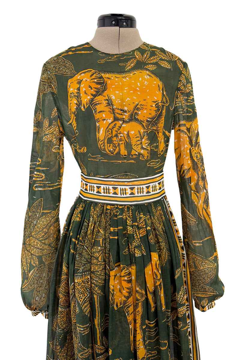 Spring 2016 Valentino by Pierpaolo Piccioli & Maria Grazia Chiuri Runway Elephant Printed Cotton Dress