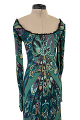 Fabulous Fall 2011 Emilio Pucci by Peter Dundas Runway Look 3 Green Print Corset Front Dress