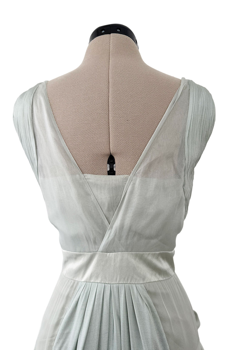 Prettiest Resort 2009 Valentino by Alessandra Facchinetti Look 16 Palest Dusty Green Silk Organza Dress