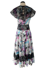 Spectacular Cruise 2007 Chanel by Karl Lagerfeld Chanel Print Silk Chiffon Dress