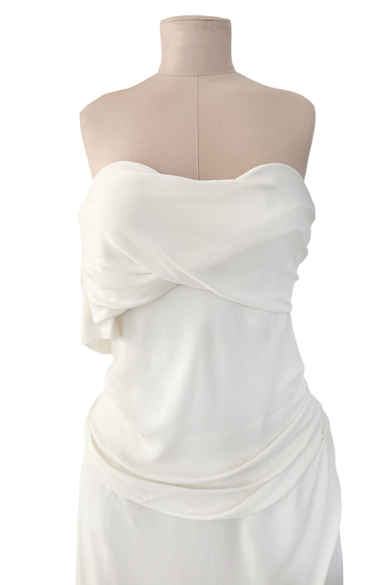 Incredible Spring 2015 Vivienne Westwood Ivory Corset Dress w Draped Multiway Extended Panels