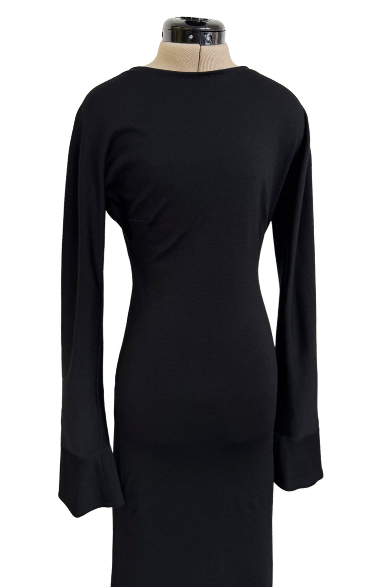 Incredible Fall 1998 Guy Laroche by Alber Elbaz Runway Black Jersey Reissue of the Mireille Darc Backless Dress