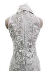 Exquisite 2011 Rodarte One Off Custom Made Silver & Lace Vogue / Kate Moss Editorial Dress