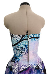Gorgeous Fall 2013 Mary Katrantzou Runway Print From Look 18 Strapless Bubble Skirt Mini Dress