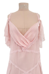 Spring 2005 Chanel by Karl Lagerfeld Runway Softest Pale Pink Floating Silk Chiffon Dress