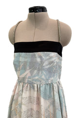 Pretty Spring 2014 Emporio Armani Long Version of Runway Look 86 Crystal & Floral Print Pastel Dress