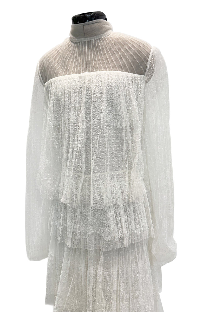 Prettiest Fall 2015 Valentino by Pierpaolo Piccioli & Maria Grazia Chiuri White Lace & Net Dress